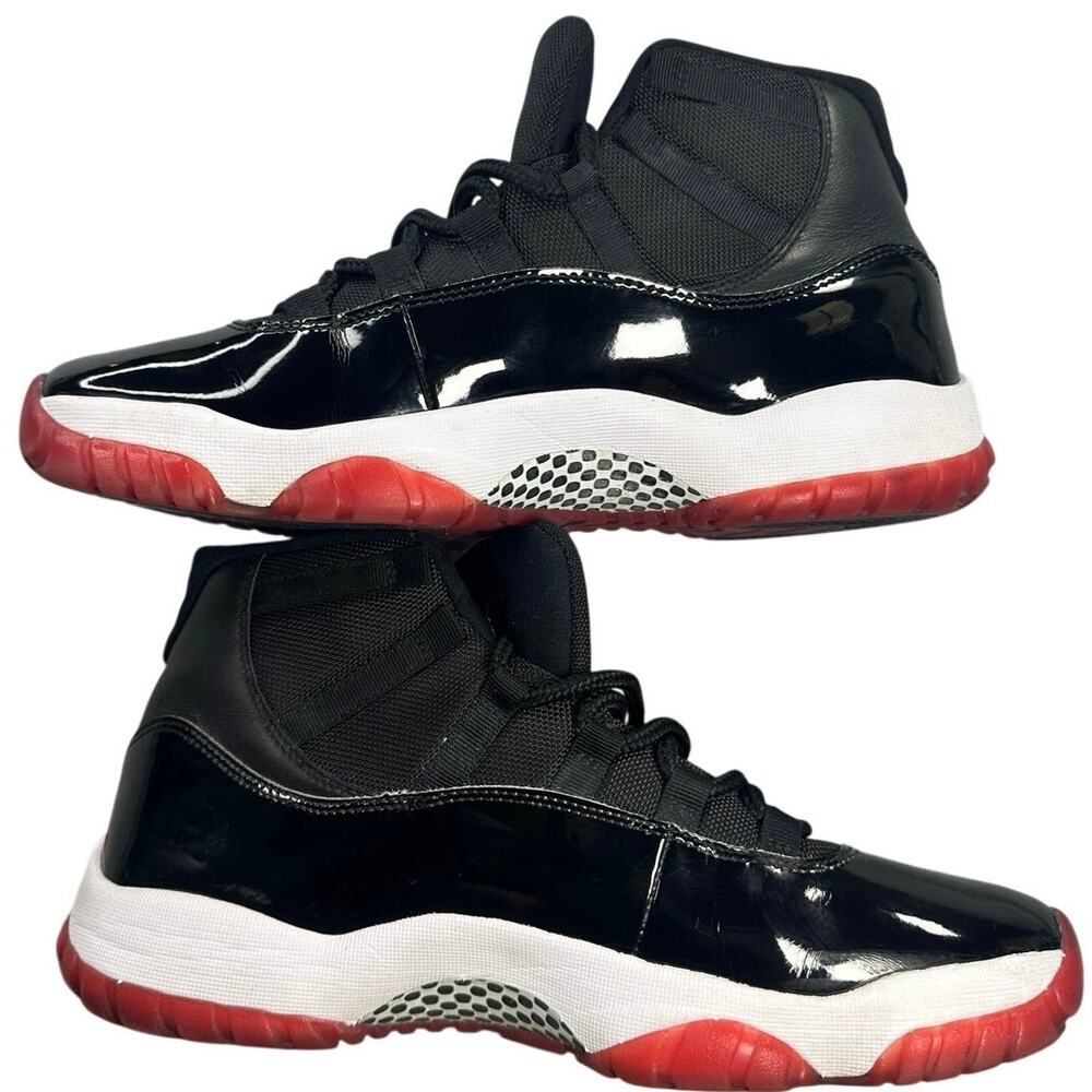Jordan 11 Retro Playoffs Bred 2019 Patent Leather Sneaker US Men's 11